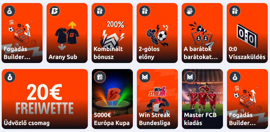 Betano sportfogadási promóciók ingyenes fogadással, kombinált bónusszal és Bet Builder ajánlatokkal